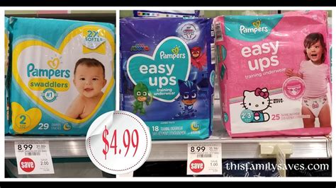 Publix Pampers Diapers Or Training Underwear Is 499 Each After