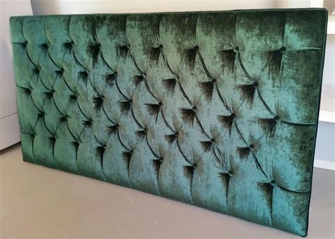 Free shipping on king size head boards! King size emerald green velvet tufted upholstered ...