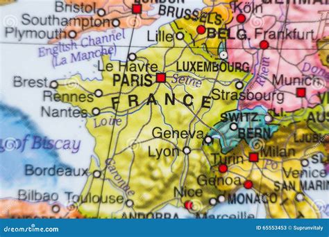 De Kaart Van Het Land Van Frankrijk Stock Afbeelding Image Of Frans
