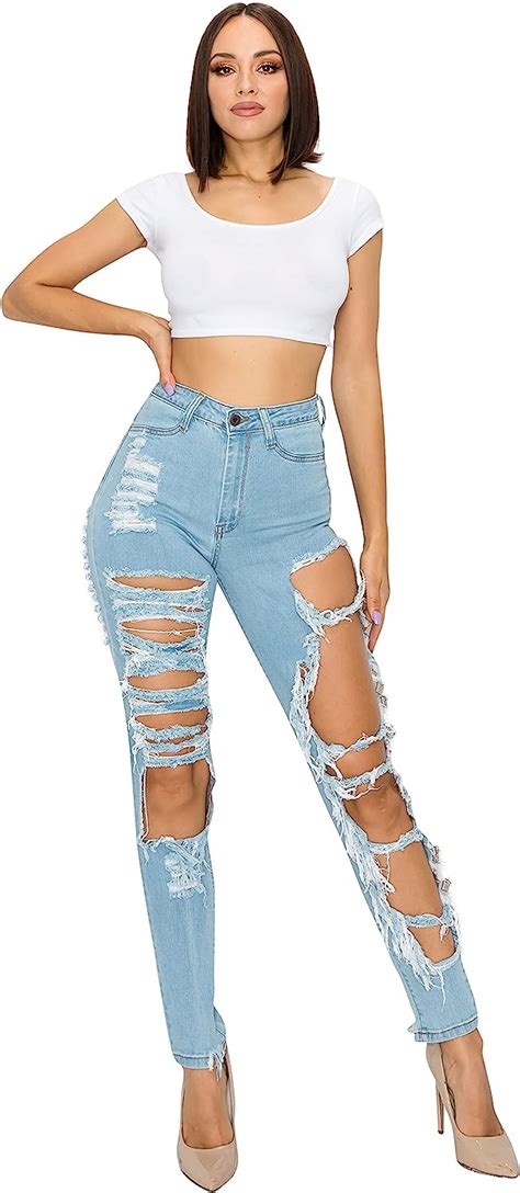 Aphrodite High Waisted Jeans For Women Skinny Distressed Destroyed