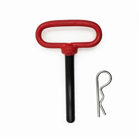 Trailer Tow Hitch Lock Pin With Rubber Coated Handle Red Head Hitch Pin