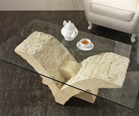 Tavolino Papillon in pietra bianca FS/035/M/A | Duzzle
