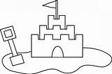 Sand Castle Coloring Outline Simple Colornimbus Drawing Water Craft Painting Getcoloringpages Super sketch template