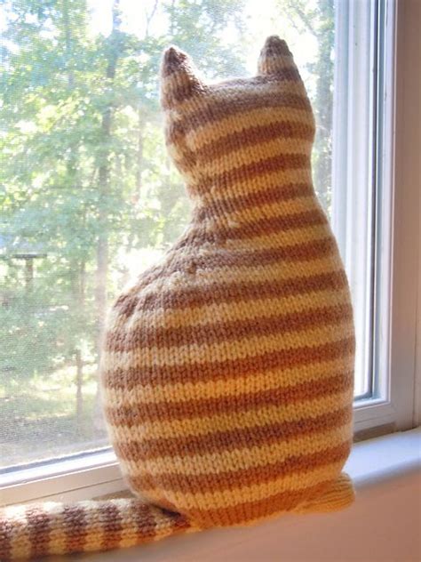 Stripey cat crochet pattern by solid and marl. The Window Cat pattern | Cat pillow pattern, Cat pillow, Sowing crafts