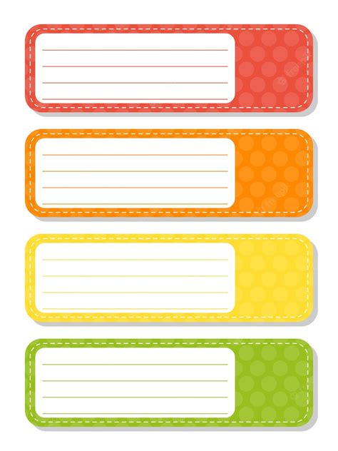 Premium Vector Set Stickers For Design Empty Template Name Tags T
