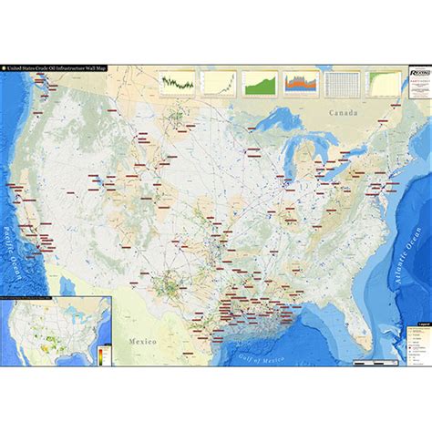 Us Crude Oil Infrastructure Wall Map Rextag Gis Data