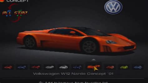 Gran Turismo 4 Volkswagen Motors 2001 Volkswagen W12 Nardo Coupe