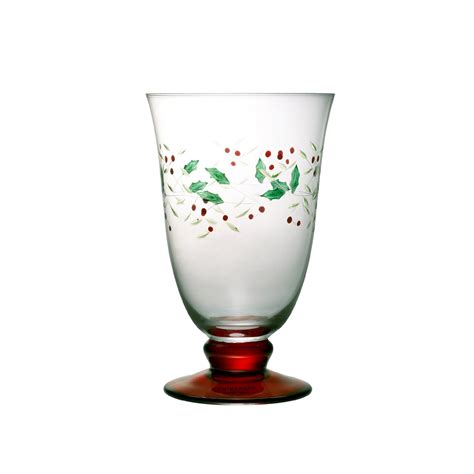 Pfaltzgraff Winterberry 14 Ounce Glass Water Goblets Set Of 4 Ebay