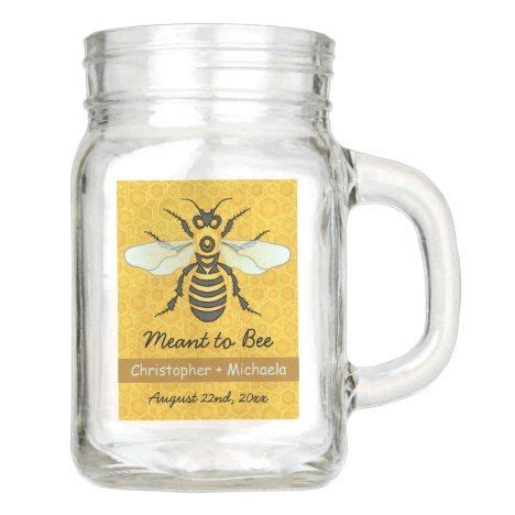 With a little bit of research and planning, even a common suburban backyard can be a perfect place for honey bees to build hives. Honeybee Honeycomb Bee Wedding Rustic Personalized Mason ...