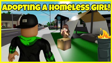 I Adopted A Homeless Girl In Brookhaven Roblox Brookhaven Rp Youtube