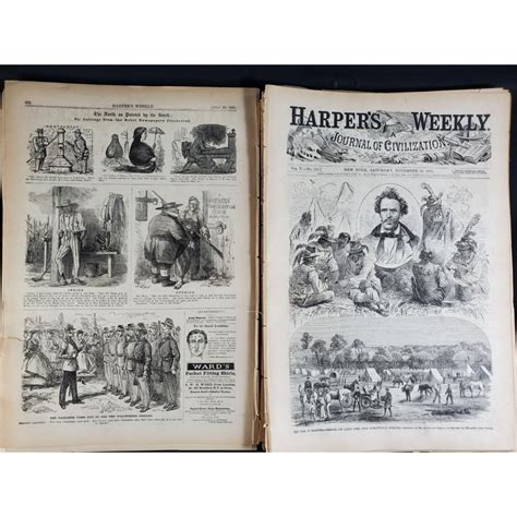 Sold Price 18 Civil War Era Original Harpers Weekly 1861 1867 April