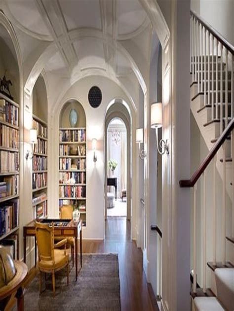 Luxury Hallway Utilised As A Library Brownstone Interiors Townhouse