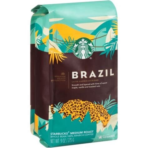 Starbucks Brazil Medium Roast Whole Bean Coffee 9 Oz Fred Meyer