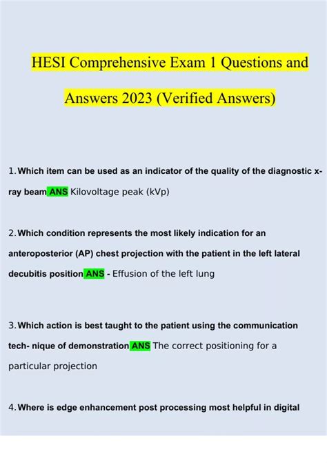 HESI Comprehensive Exam 1, 2, 3, STUDY BUNDLE 2023 PACK SOLUTION
