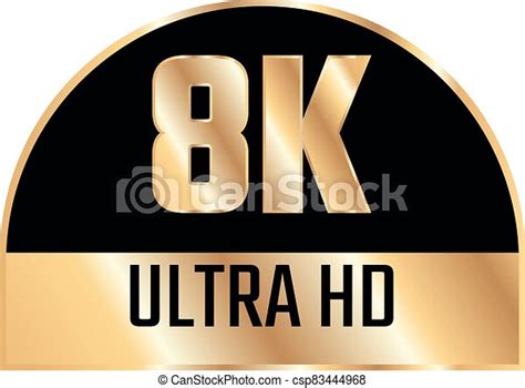 8k Ultra Hd Icon Vector 8k Uhd Tv Symbol Of High Definition Monitor