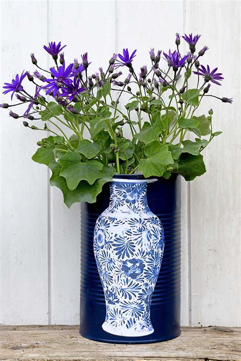 Fun And Unique Diy Oriental Vase Flower Pots Pillar Box Blue