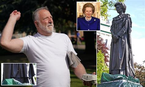 statue of margaret thatcher egged after being lowered into place in grantham daily mail online