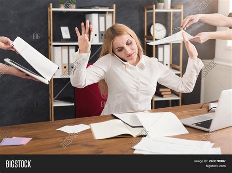 Busy Business Woman Image And Photo Free Trial Bigstock