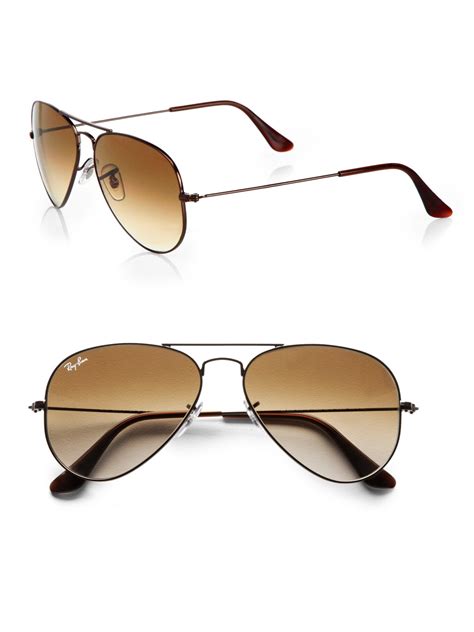 Lyst Ray Ban Original Aviator Sunglasses In Brown
