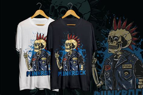 Punk Rock T-Shirt Design Template By StringLabs | TheHungryJPEG.com