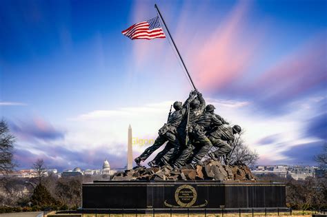 Iwo Jima Memorial Us Marine Corps War Memorial At George Etsy