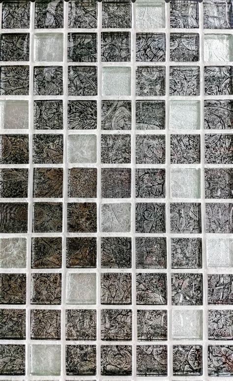 Grey Metallic Mosaic Wall Stock Image Image Of Pattern 48682723