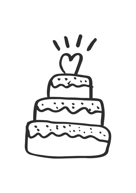 Download Wedding Cake with Heart Topper Free SVG File - SvgHeart.com