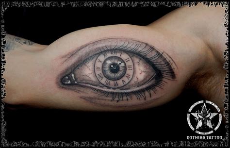 Clock Eye Tattoo Eye Tattoo Tattoos Hand Tattoos