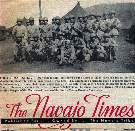 Navajo Times April 26 1969 Photo Of 4th Marine Division Navajo Code