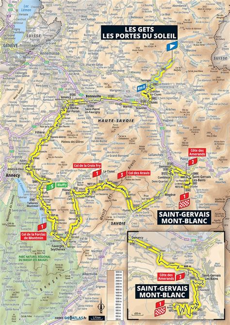 Tour De France Stage Preview Route Map And Profile Of Km From Les Gets To St Gervais