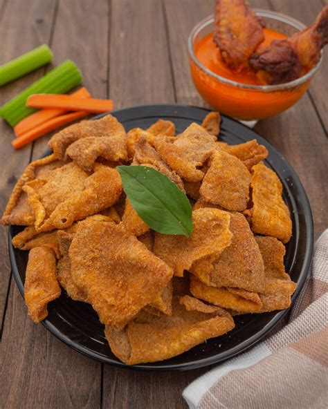 Tangy Buffalo Wing Sauce Chicken Skins Just Like Franks Red Hot Sauce