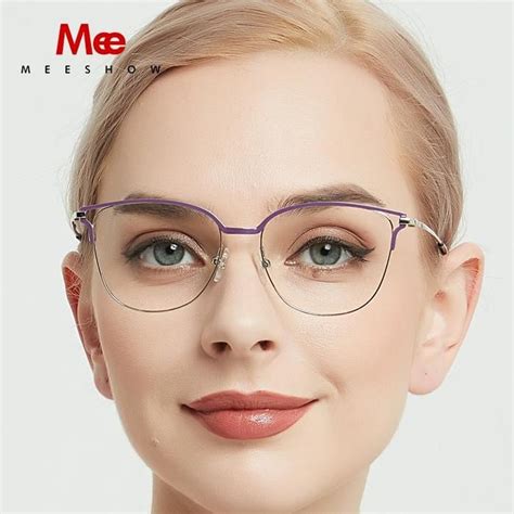Meeshow Titanium Alloy Glasses Frame Women Cat Eyes Prescription Eyegl Fuzweb Womens Glasses