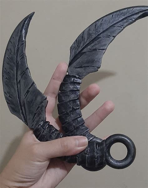 Darkest Grey 3d Printed And Hand Painted Sage Blade