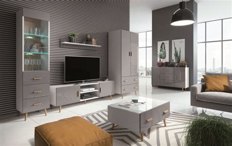 Wohnzimmer mit akzentstuhl in weiß. Wohnzimmer Komplett Set B Hohgant 6Teilig Farbe Weiß Grau ...