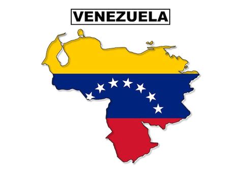 Premium Vector Venezuela Flag Map In Vector
