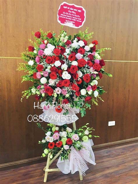 LẴng Hoa 2 TẦng ChÚc MỪng Khai TrƯƠng Hanoiflorist