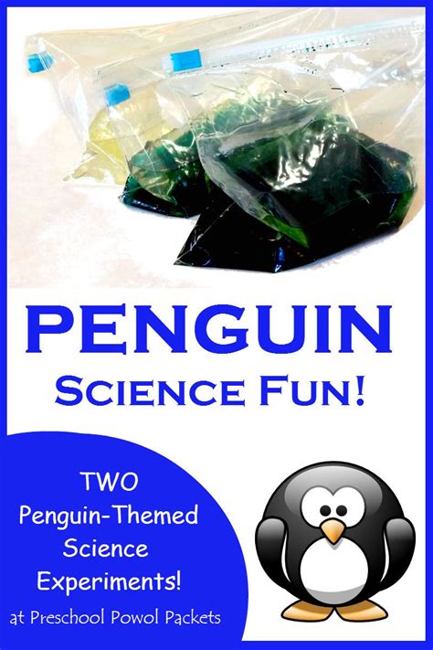 Penguin Science Experiment Science Experiments For Preschoolers