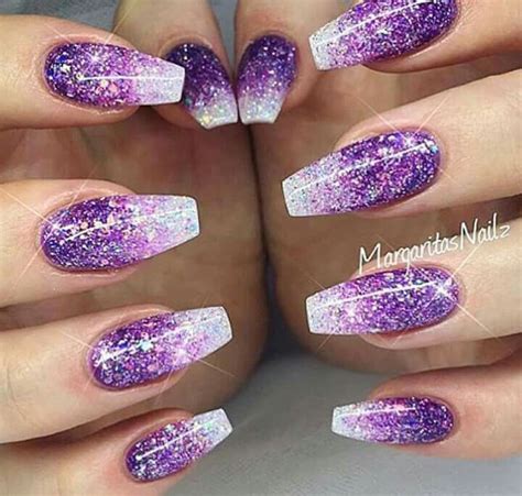 Pin By Miss Hauteness On Nails Purple Nail Art Purple Glitter Nails