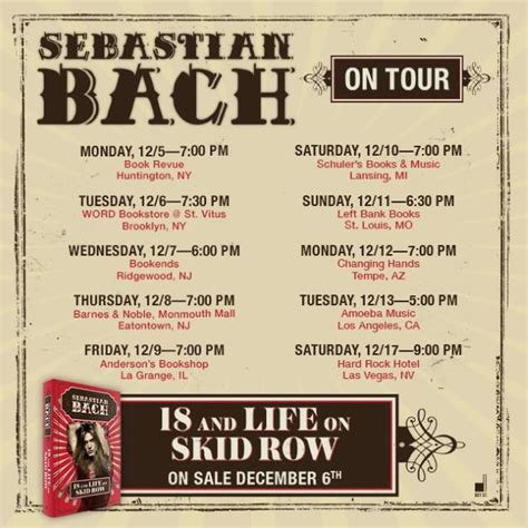 Sebastian Bach Announces 18 And Life On Skid Row Book Signing Tour