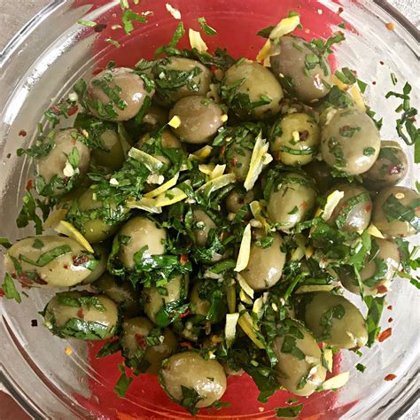 Olives Marinated With Herbs Garlic And Preserved Lemon Recipe Eat