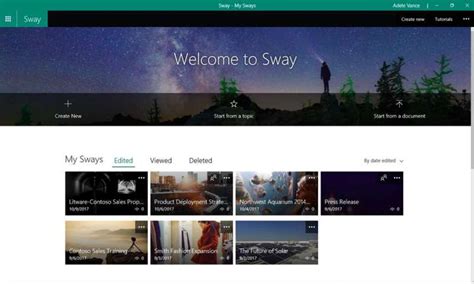 Microsoft Sway En Windows 10 Actualizado Con Mejoras Microsoft Insider