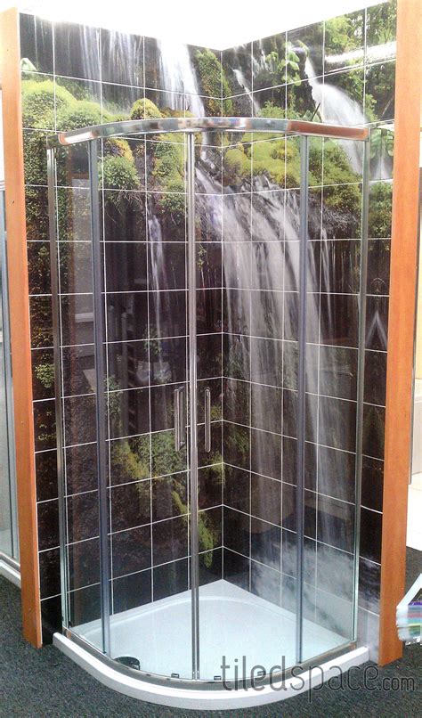Relaxing Waterfall Tiled Mural In Your Shower Bathroom Mural