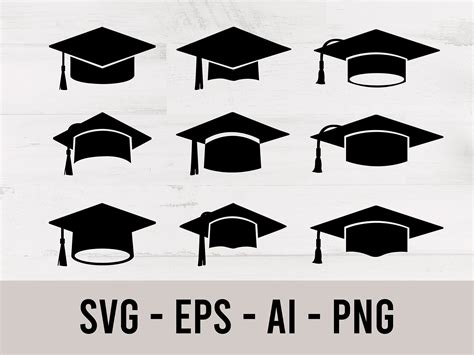 Graduation Cap Svg Bundle Clipart Graduation Hat And Tassel Etsy My