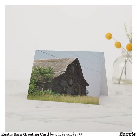 Rustic Barn Greeting Card Printing Double Sided Rustic