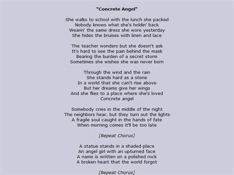 Concrete Angel Martina Mcbride Lyrics