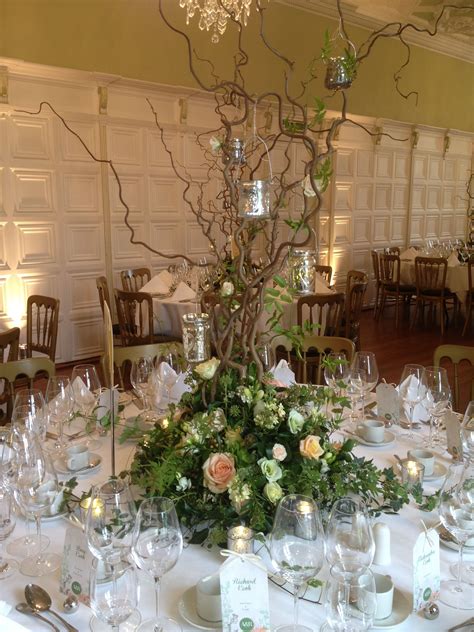 Willow Trees In The Long Gallery Luxury Wedding Centerpieces