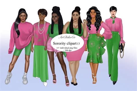 Sorority Clipart Sisterhood Clipart Afro Girls 1401271