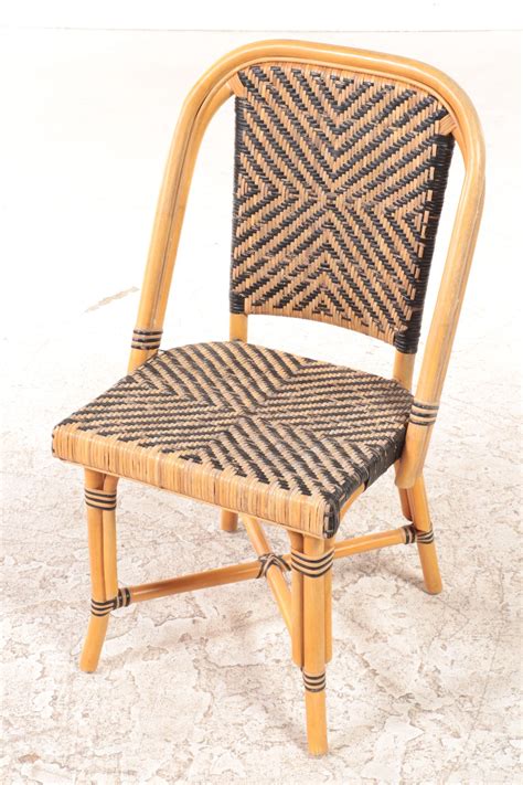 Two World Market Bistro Tables w/ Four Ballard Designs Wicker and