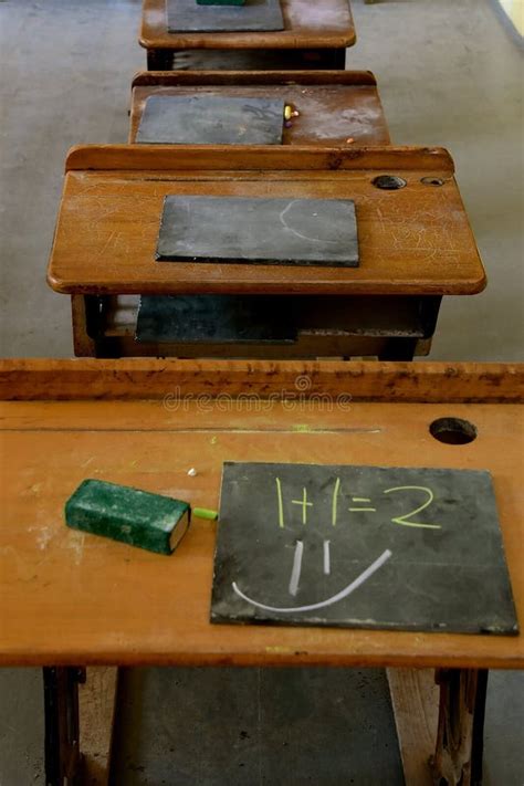 Desks Of A One Room Schoolhouse Stock Photo Image Of Elementary