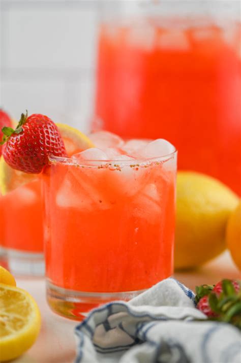 Sparkling Strawberry Lemonade Recipe Lifes Ambrosia